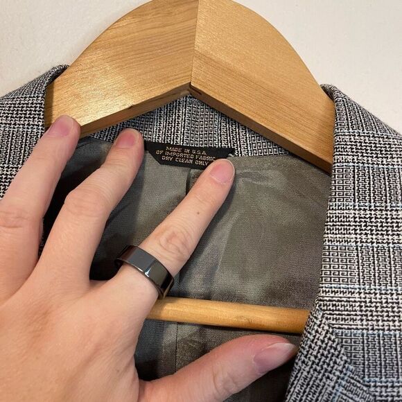 Vintage Plaid Blazer The Public Notices Size Small - Picture 4 of 8